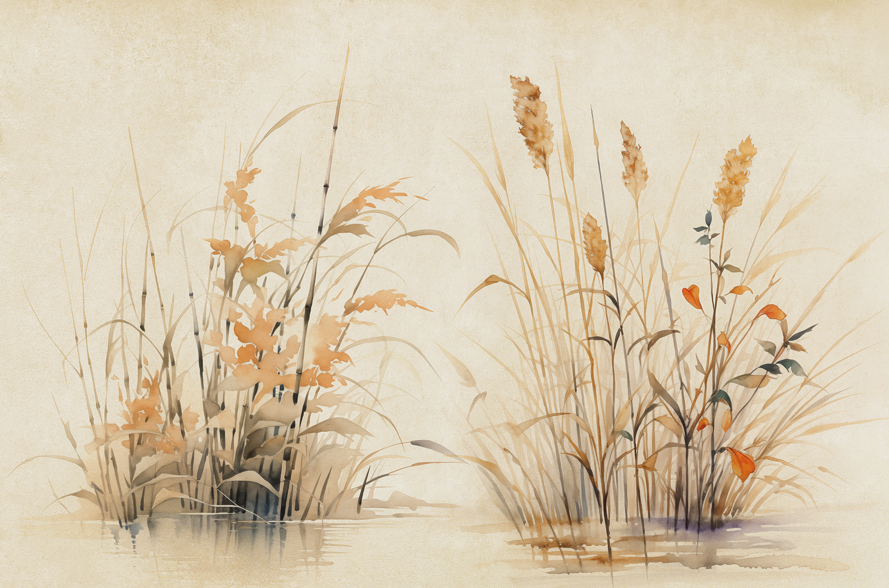 Watercolor painting of plants