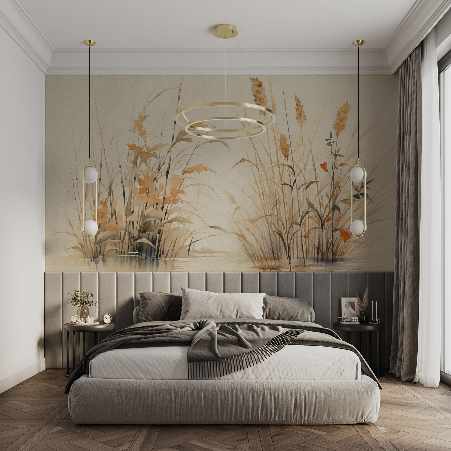 Watercolor painting of plants