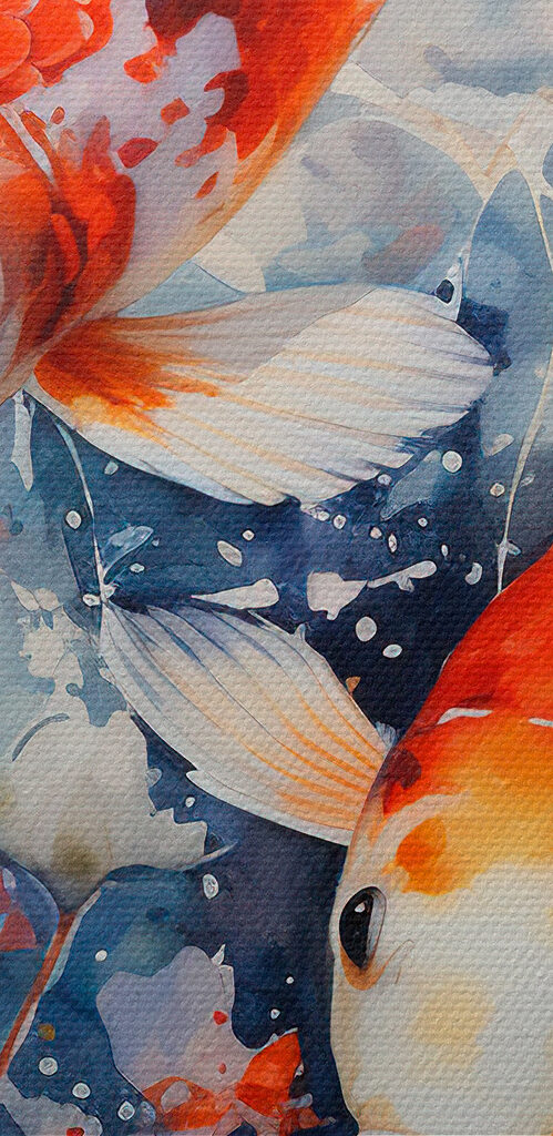 Pair of fish swimming in water