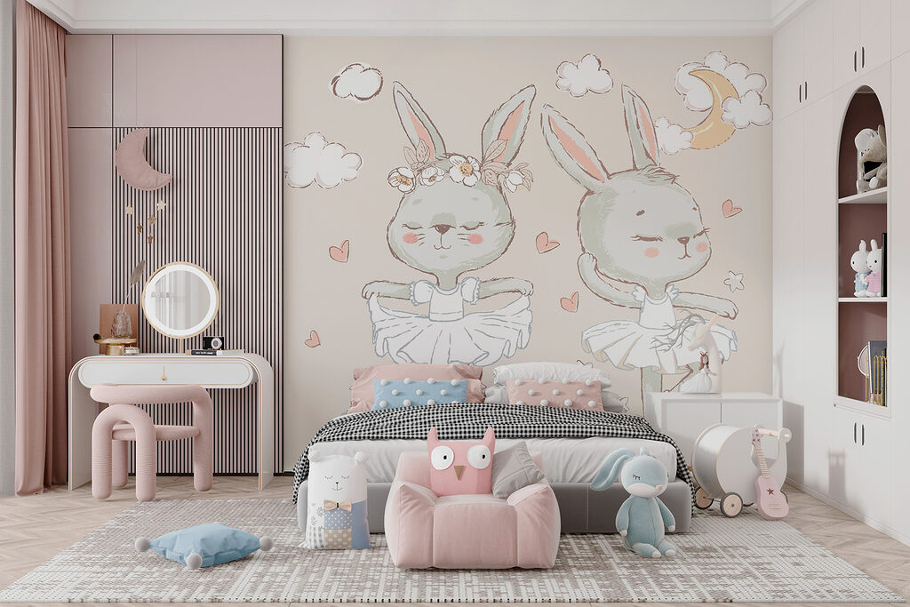 Couple of bunnies in ballet tutu Couple of bunnies in ballet tutu