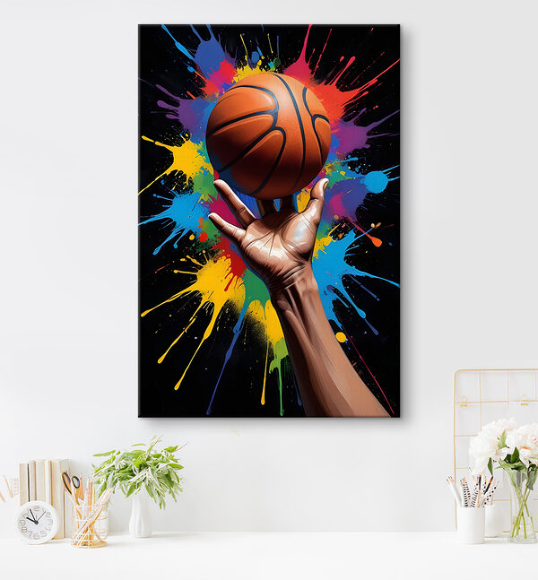 Hand holding a basketball Hand holding a basketball