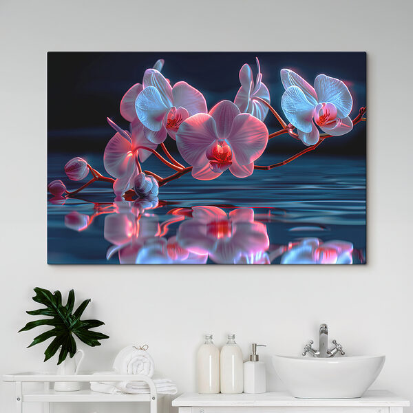 Orchid reflections in tranquil water