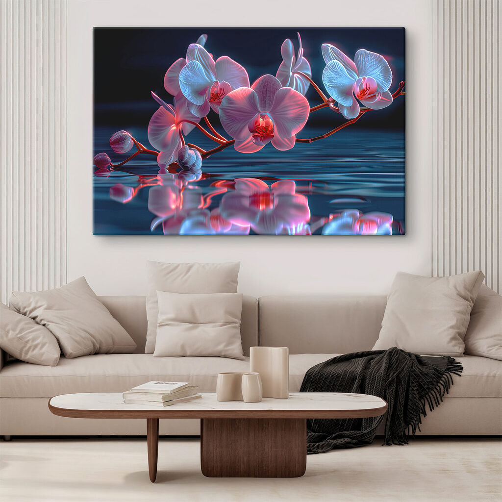 Orchid reflections in tranquil water