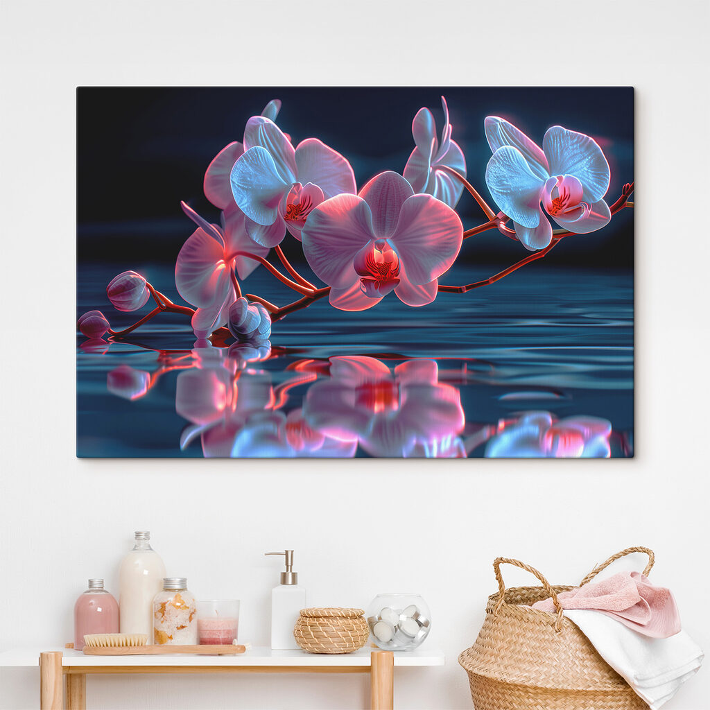 Orchid reflections in tranquil water