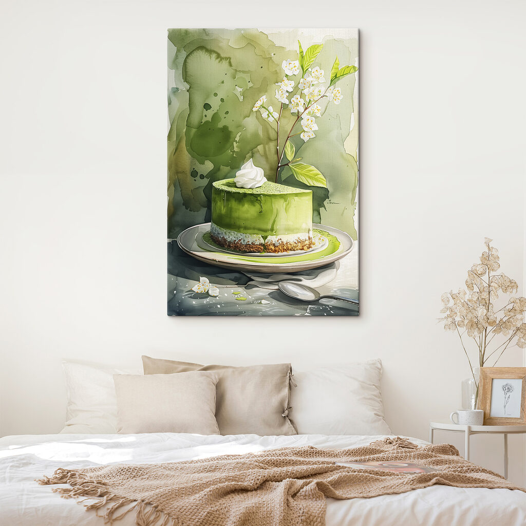 Watercolor painting of a cake