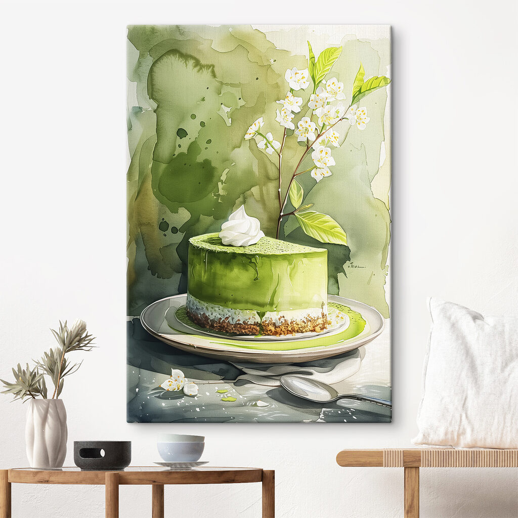 Watercolor painting of a cake