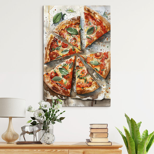 Pizza cu roșii și busuioc Pizza cu roșii și busuioc