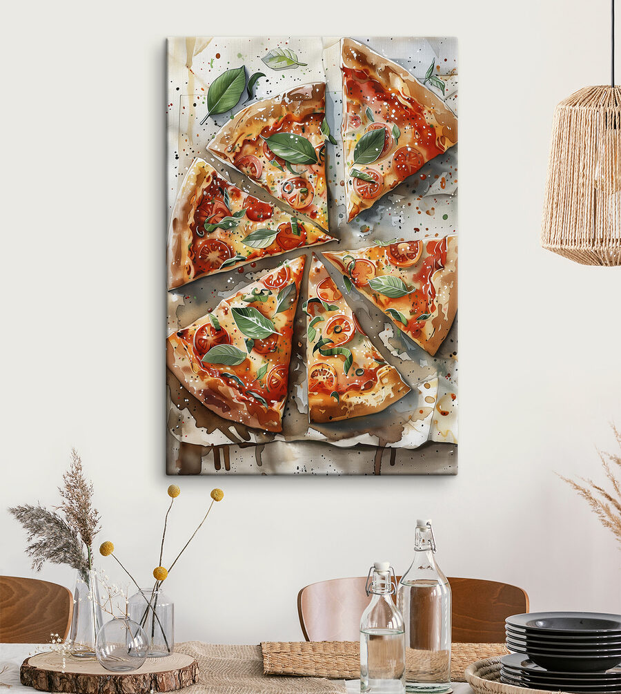 Pizza cu roșii și busuioc Pizza cu roșii și busuioc