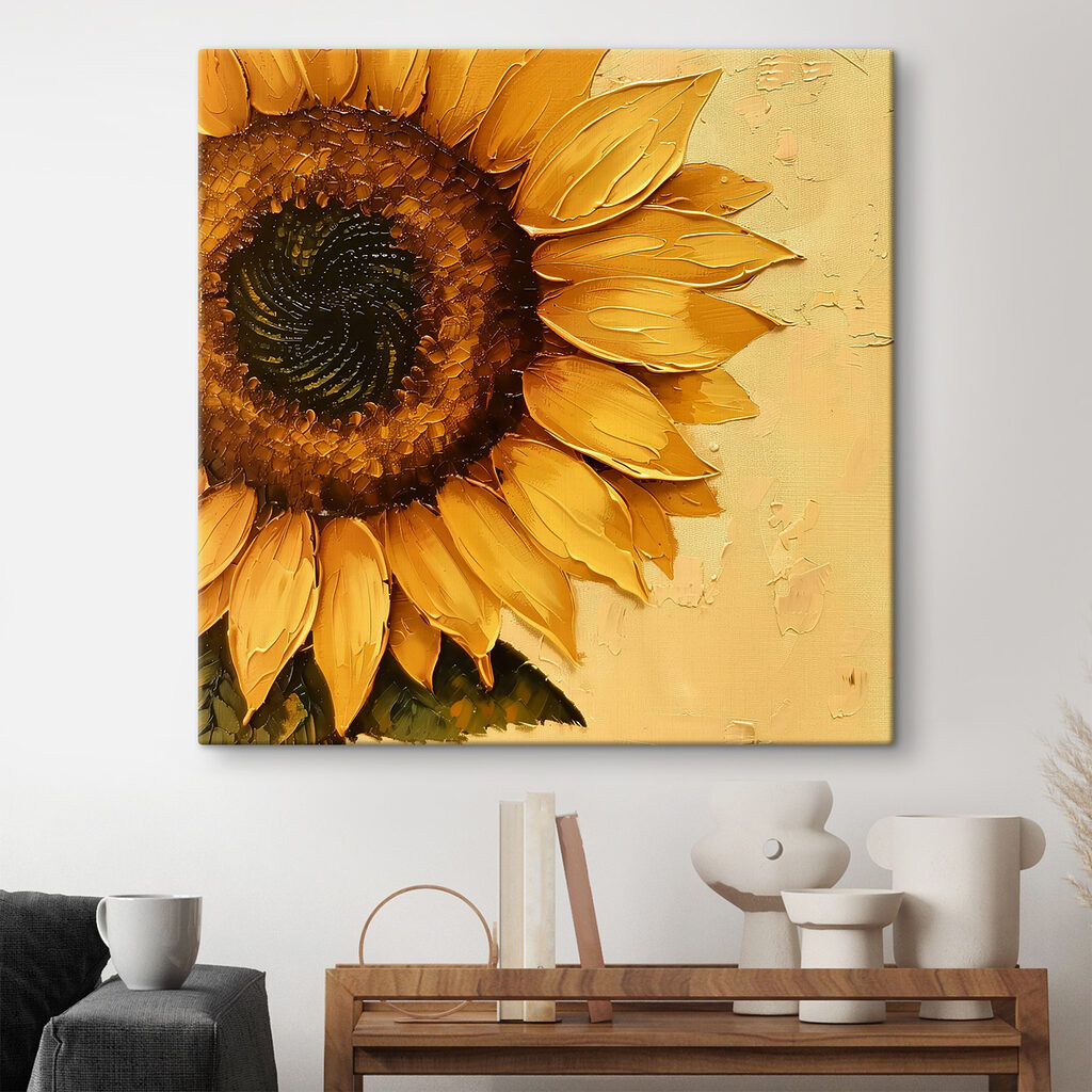 Painting of a sunflower Painting of a sunflower