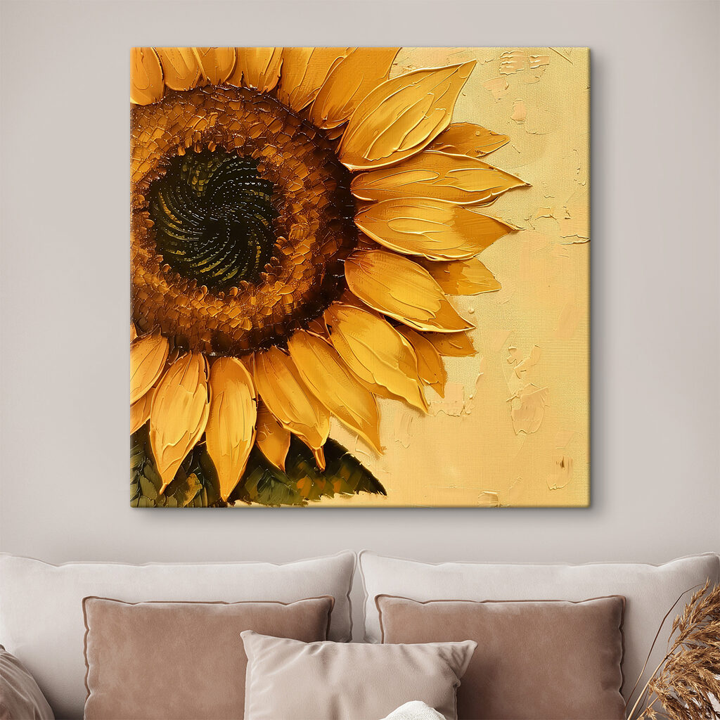 Painting of a sunflower Painting of a sunflower