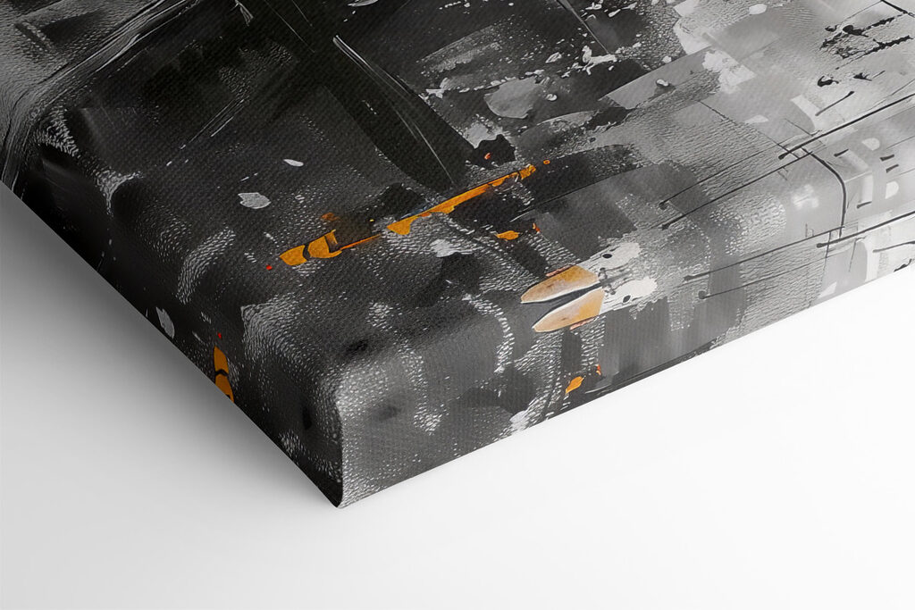 Couple strolling in Parisian art