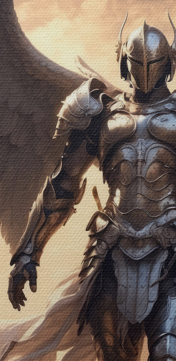 Person in armor with wings Person in armor with wings