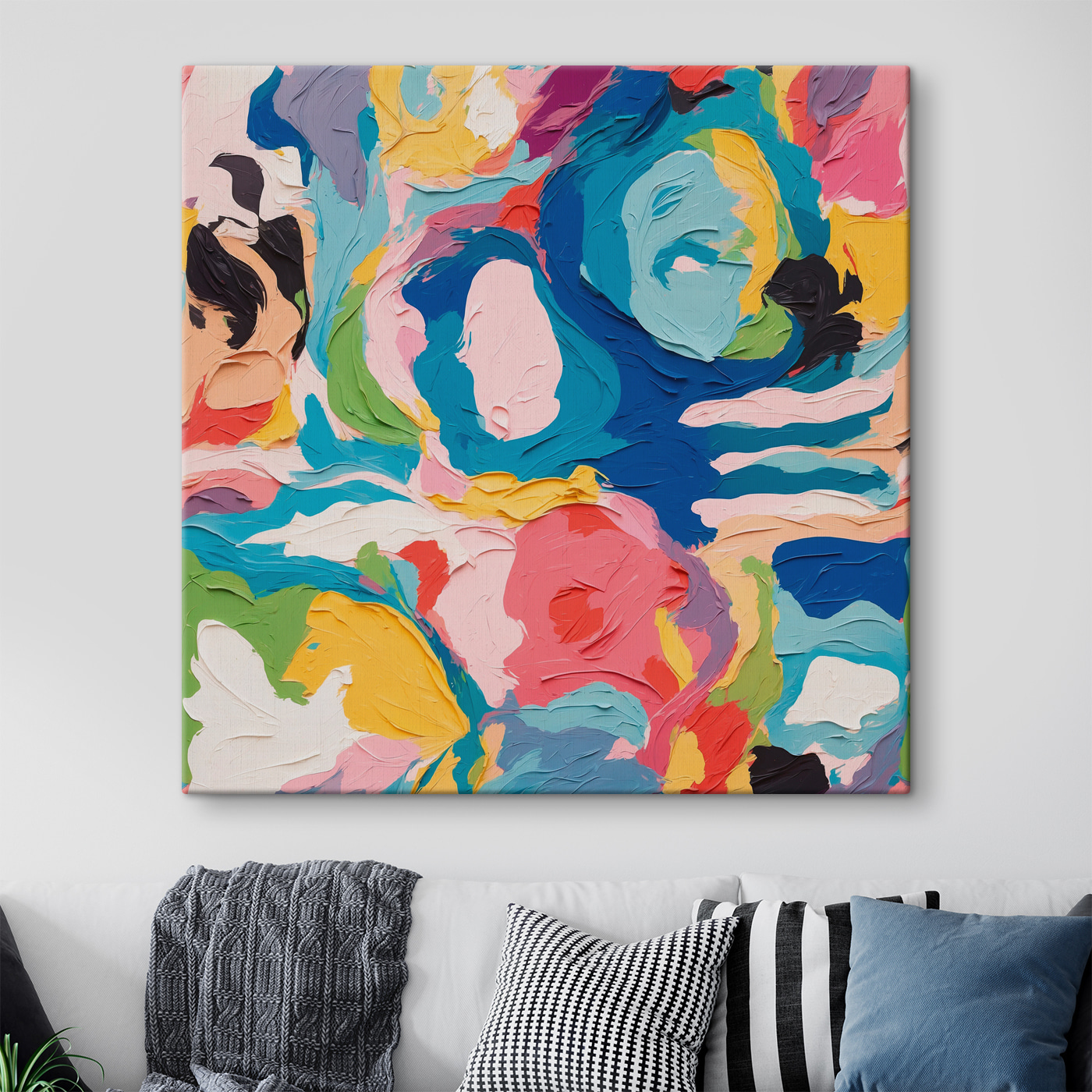 Colorful painting of flowers