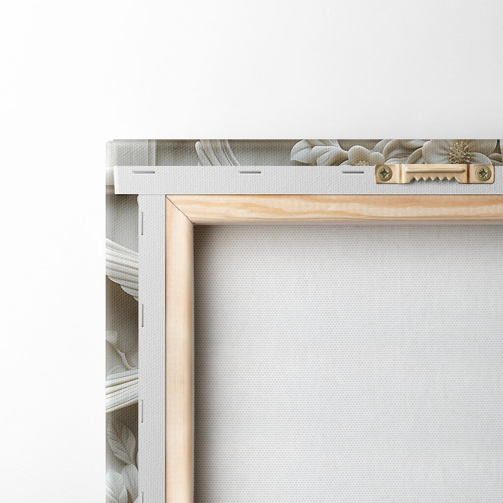 White sculpture of birds and flowers White sculpture of birds and flowers