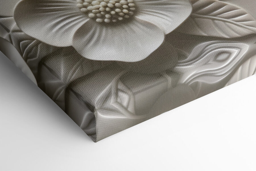 Broască decorativă pe design floral