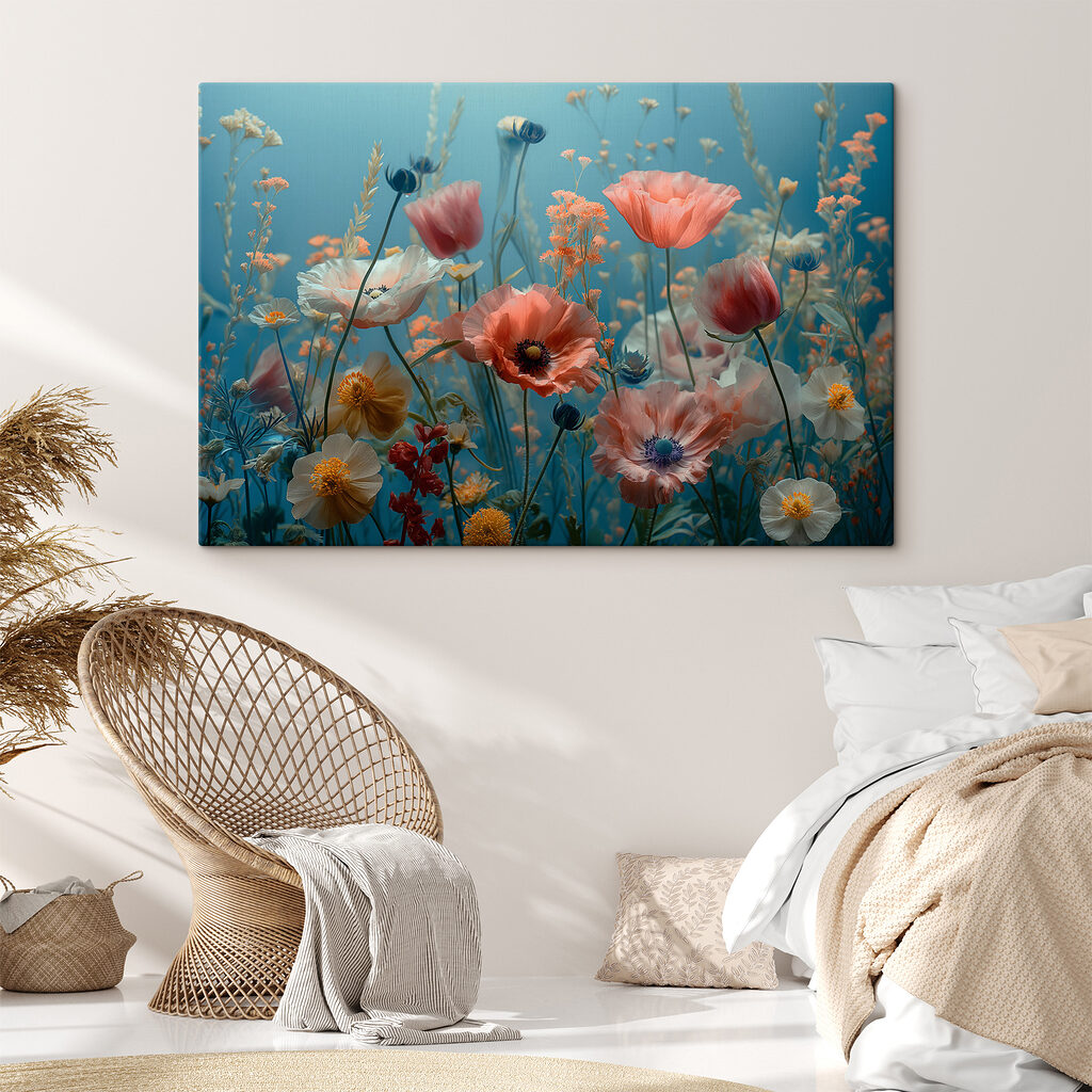 Group of flowers in a field