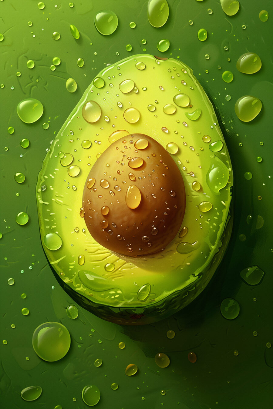 Vedere de aproape a unui avocado Vedere de aproape a unui avocado