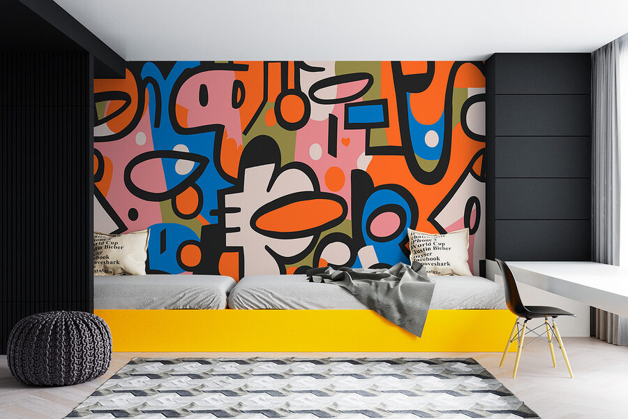 Model colorat cu forme diferite