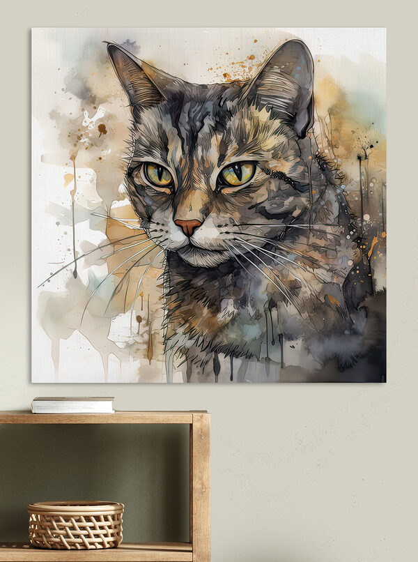 Cat with yellow eyes
