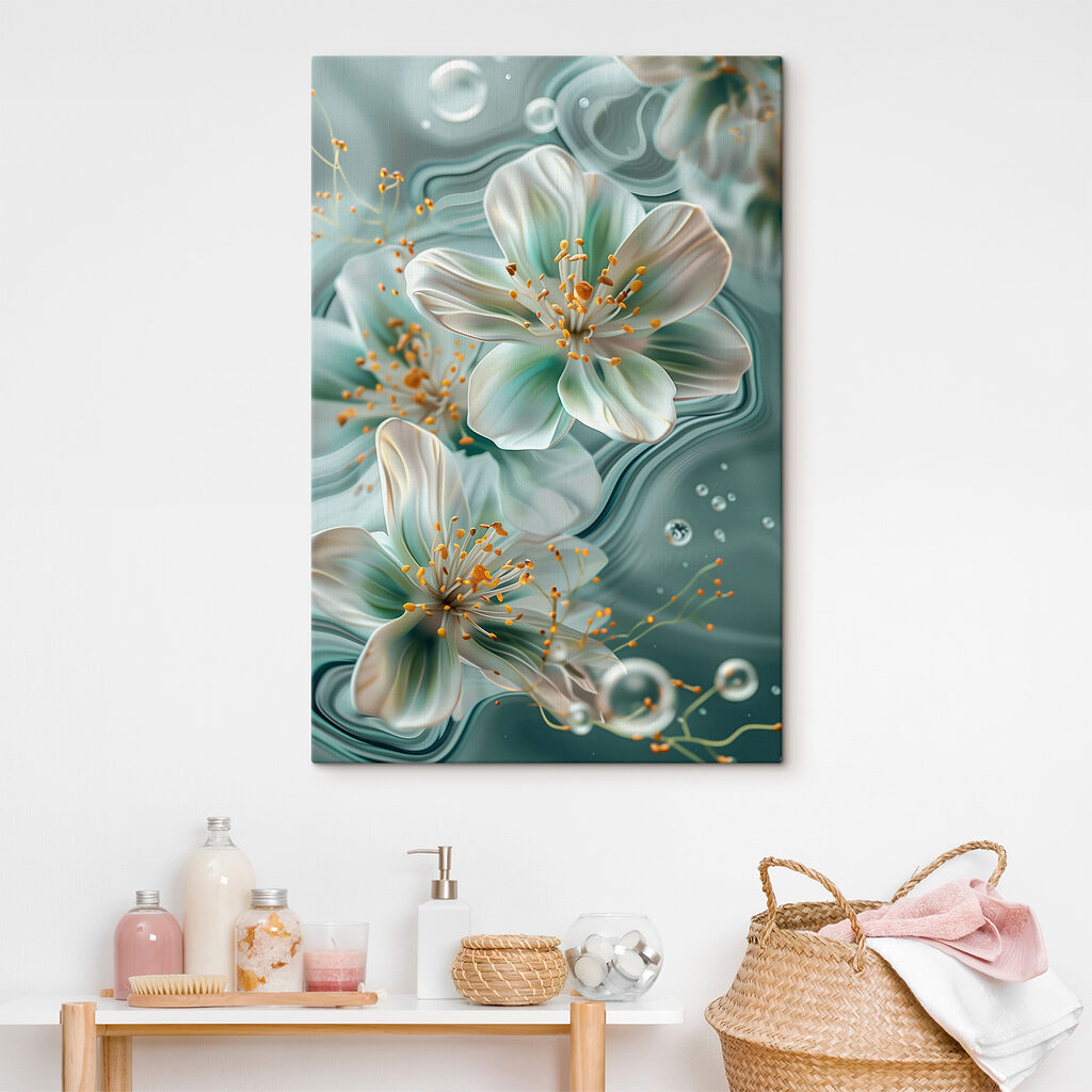 Delicate blooms in tranquil waters