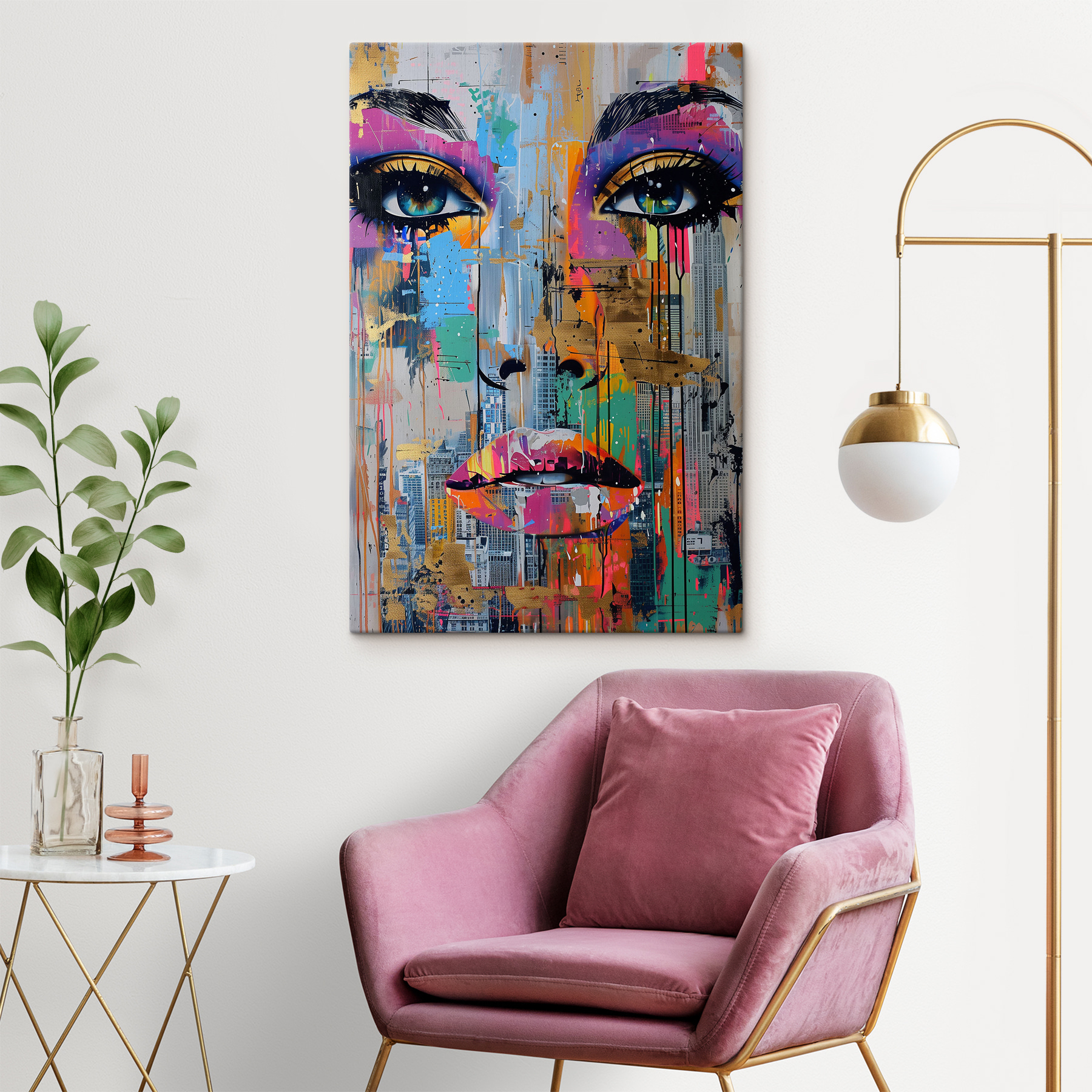 Painting of a woman's face