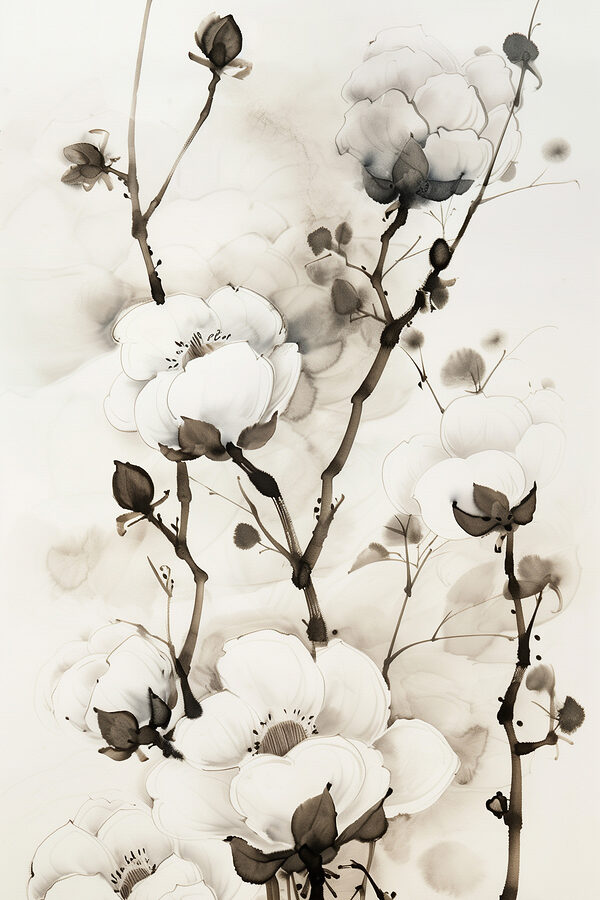 Elegant blossoms in muted tones Elegant blossoms in muted tones