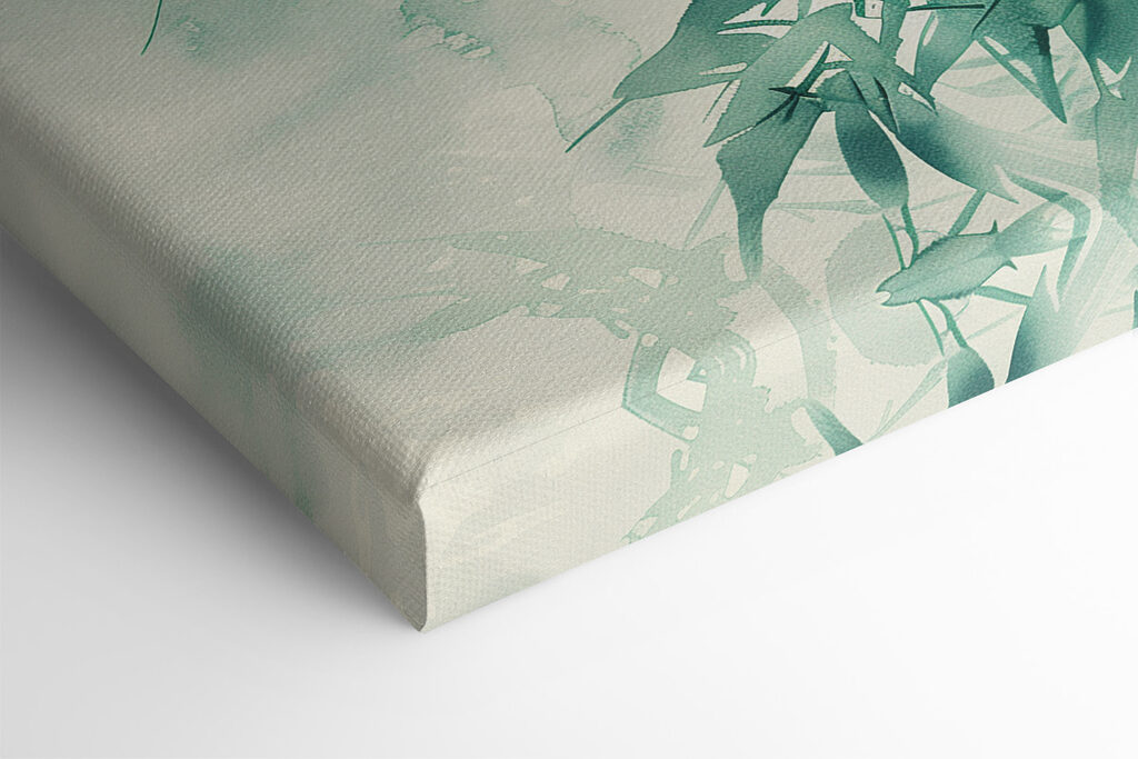 Serene bamboo leaves in gentle hues