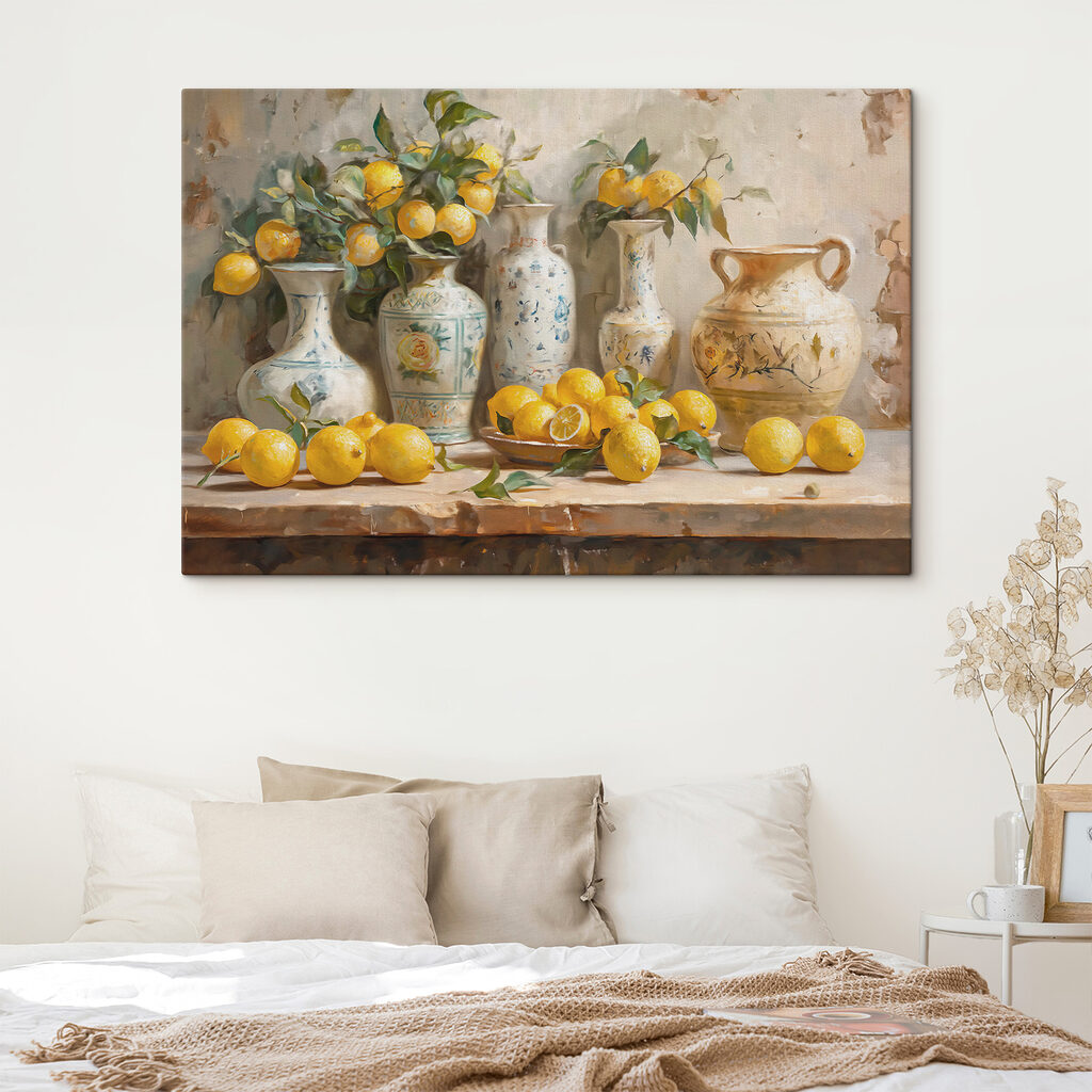 Pictura de lămâi și vaze pe o masă s39833pib1m 1024x1024 - Pictura de lămâi și vaze pe o masă
