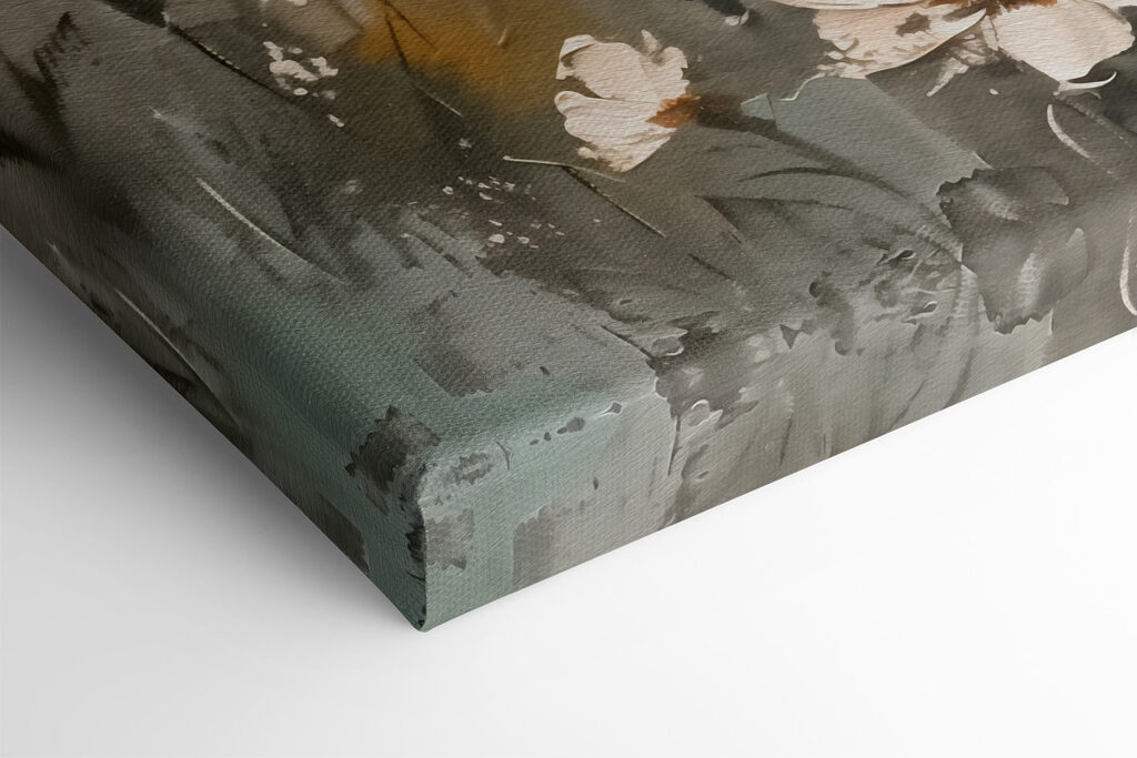 Painting of flowers on a wall