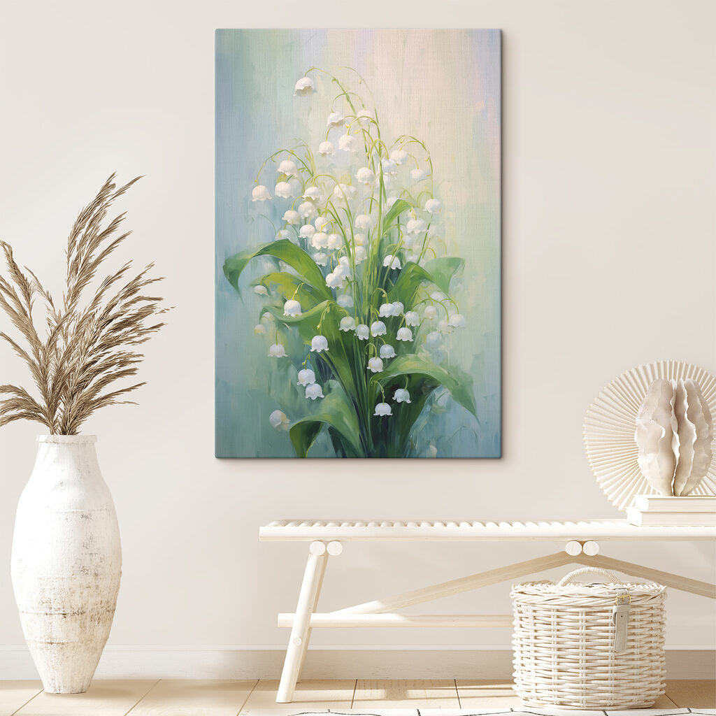 Painting of a bunch of white flowers