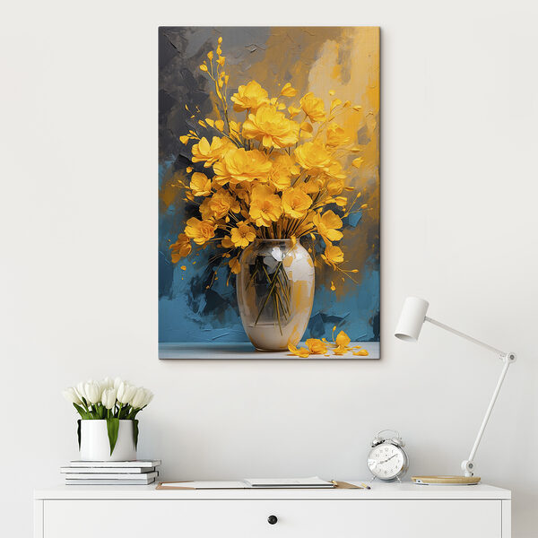 Tablouri Vas cu flori galbene (SKU: s39854) Tablouri Tablouri Vas cu flori galbene (SKU: s39854)