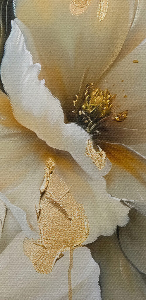 Elegant petals with metallic accents