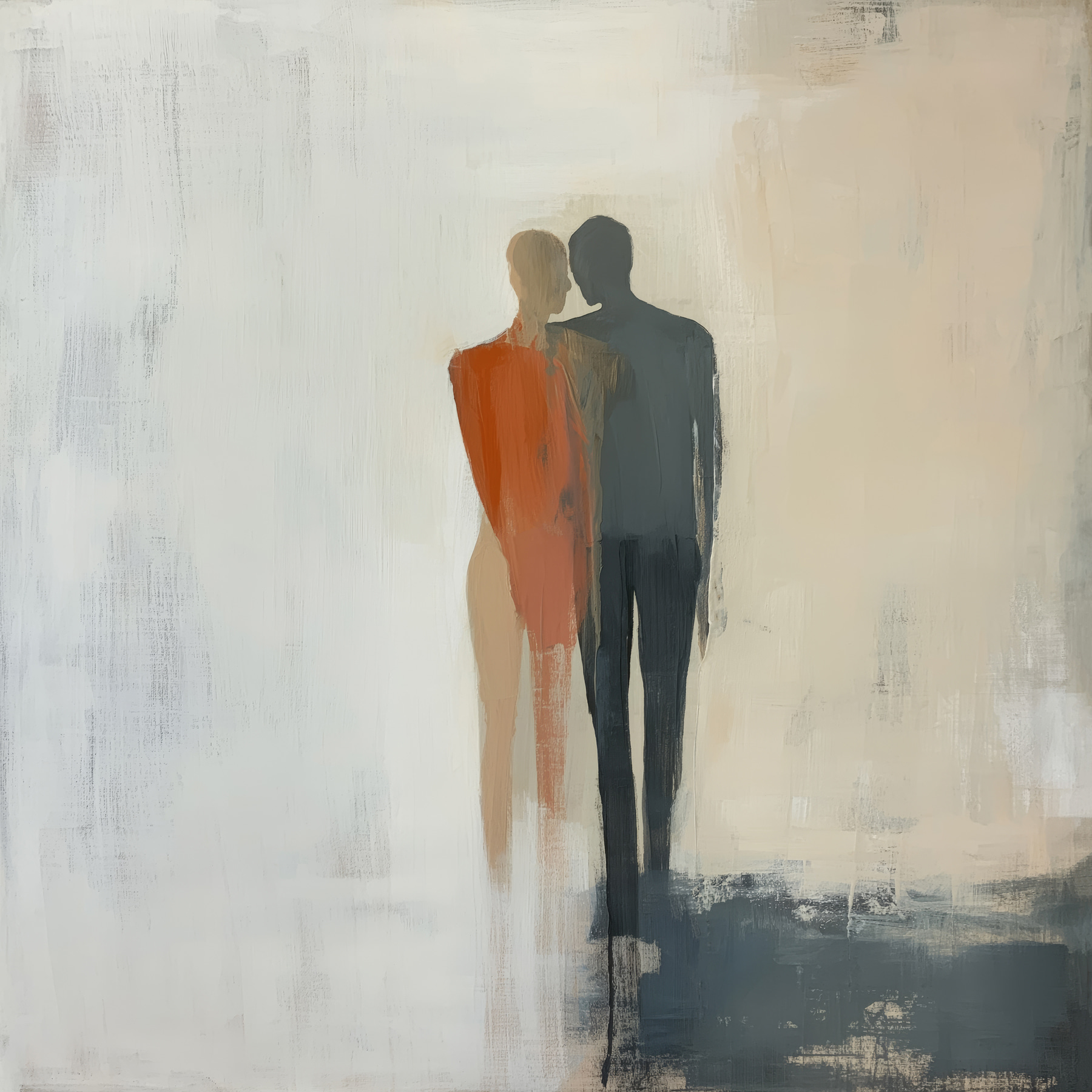 Painting of a couple of people