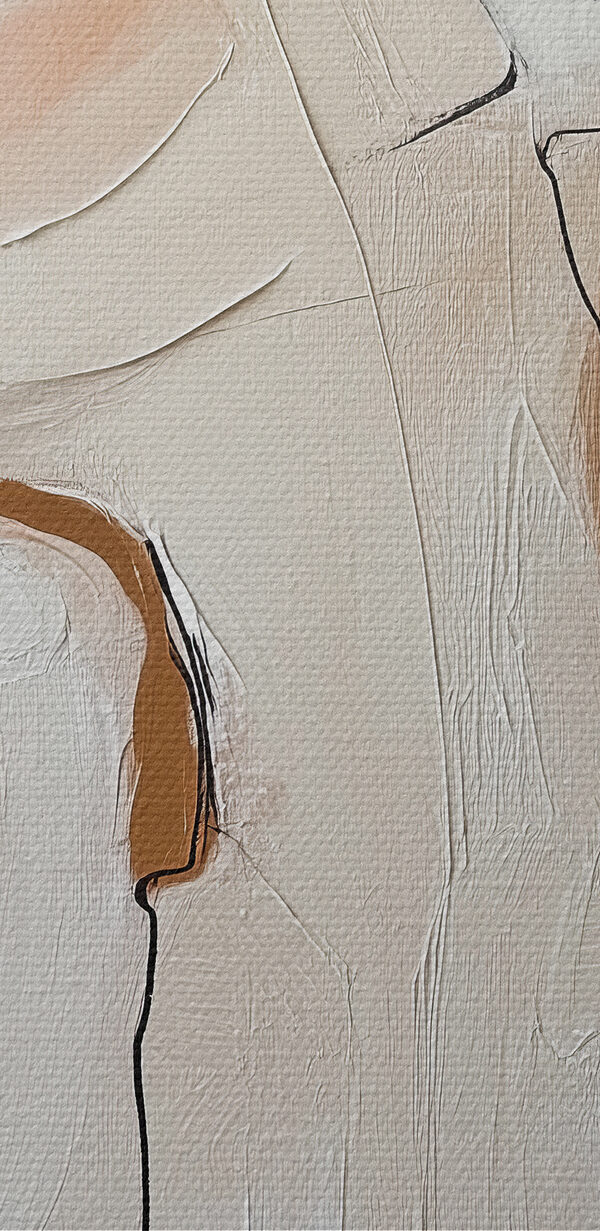 Painting of a woman with her hand on her face Painting of a woman with her hand on her face