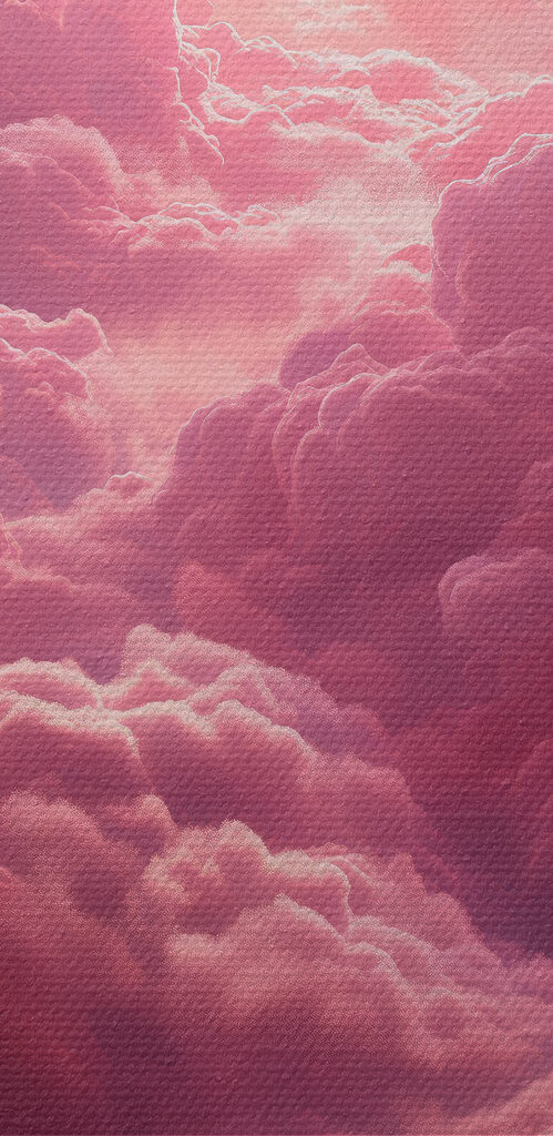 Pink clouds and the sun