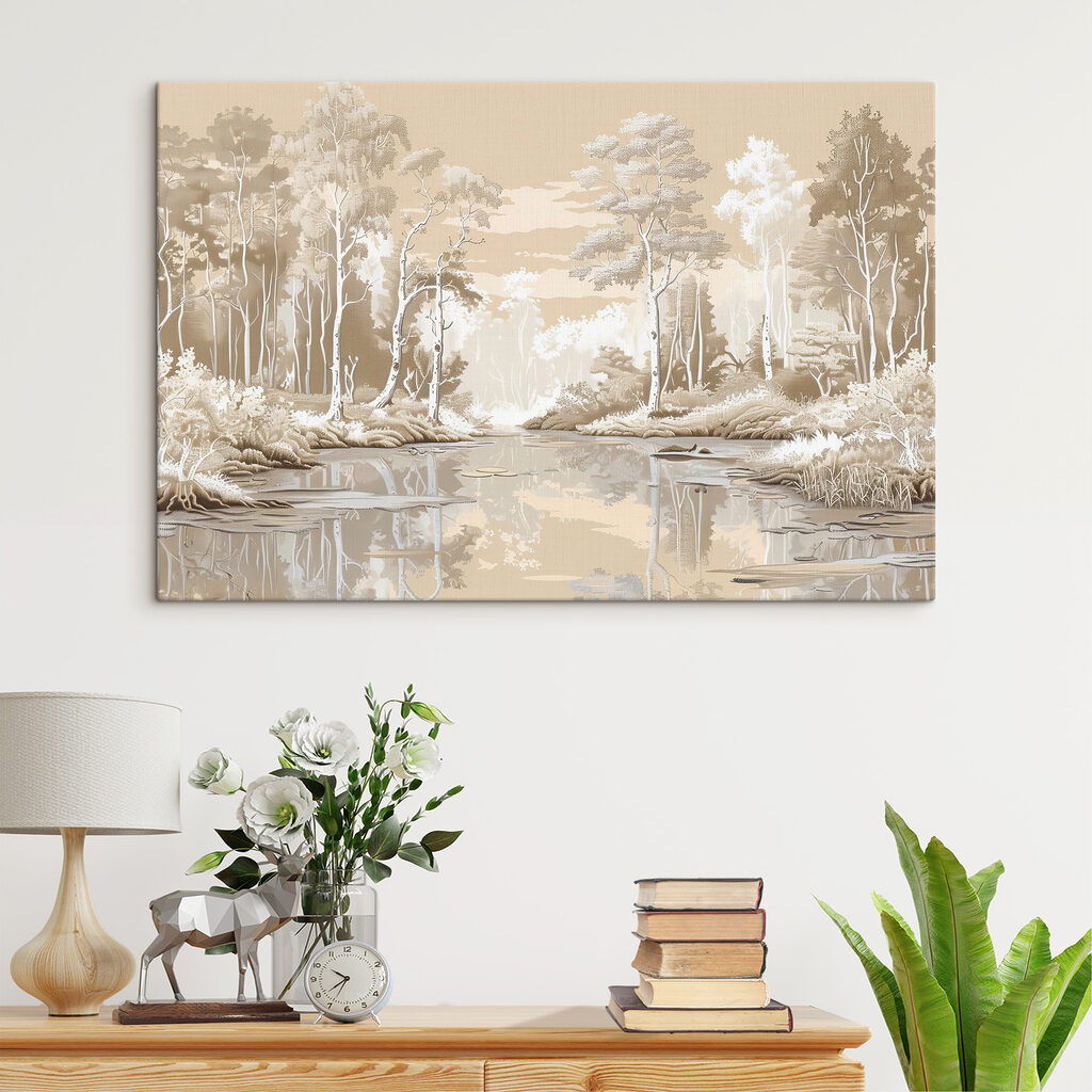 River with trees and plants