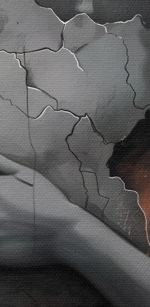 Woman with her face in a wall