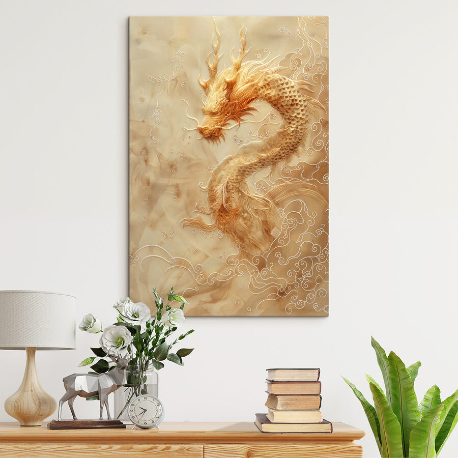 Dragon maiestuos în vârtej de nori. Dragon maiestuos în vârtej de nori.