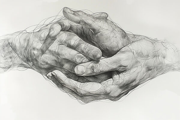 Desenul a două mâini Desenul a două mâini