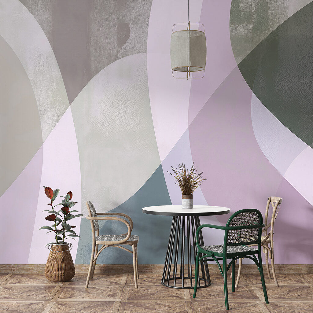 Colorful pattern with circles and lines