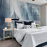 Fototapet Barcă cu vele într-un corp de apă