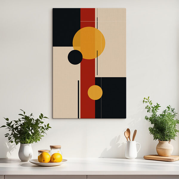 Piesă de artă colorată cu cercuri și linii Piesă de artă colorată cu cercuri și linii
