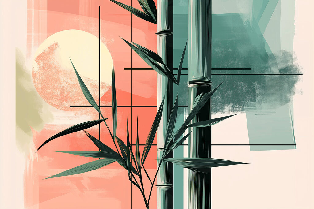 Bamboo stems and leaves