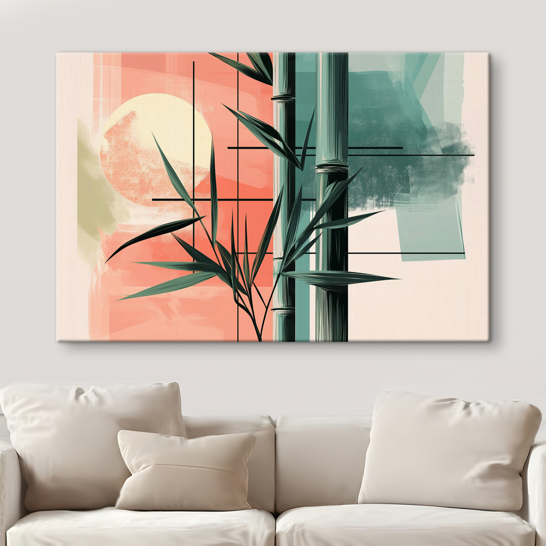 Bamboo stems and leaves