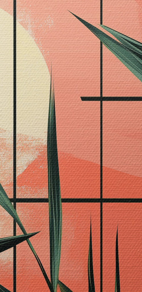 Bamboo stems and leaves