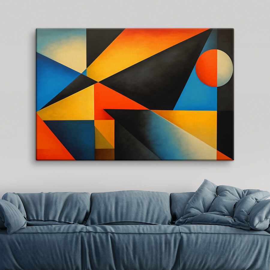 Piesă de artă colorată cu un cerc