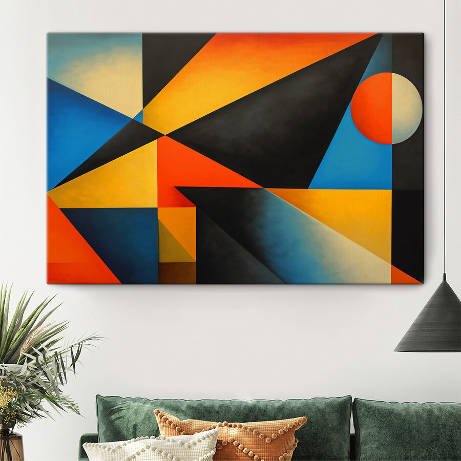 Piesă de artă colorată cu un cerc