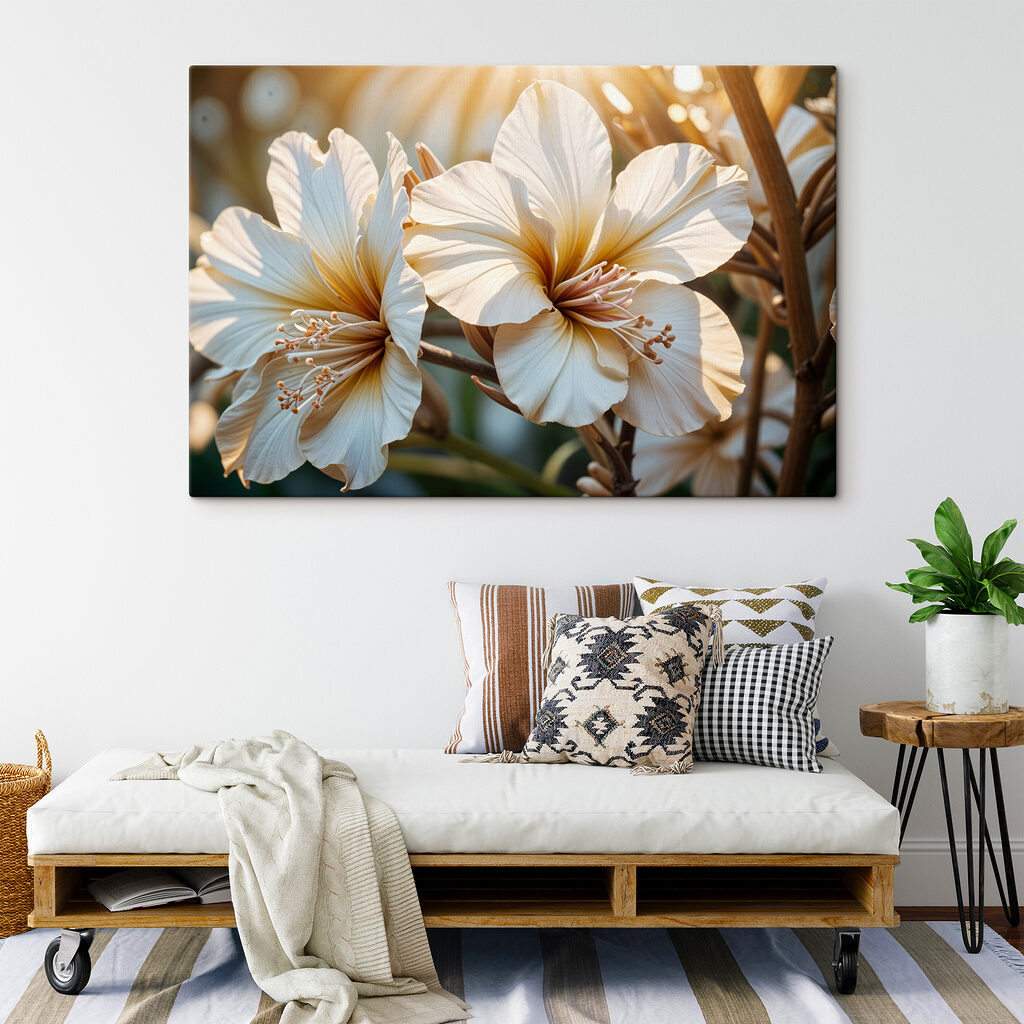 Elegant blooms in soft sunlight