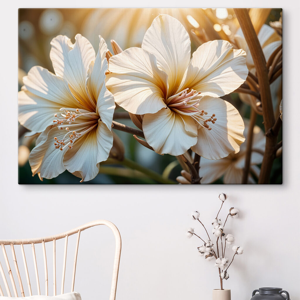 Elegant blooms in soft sunlight