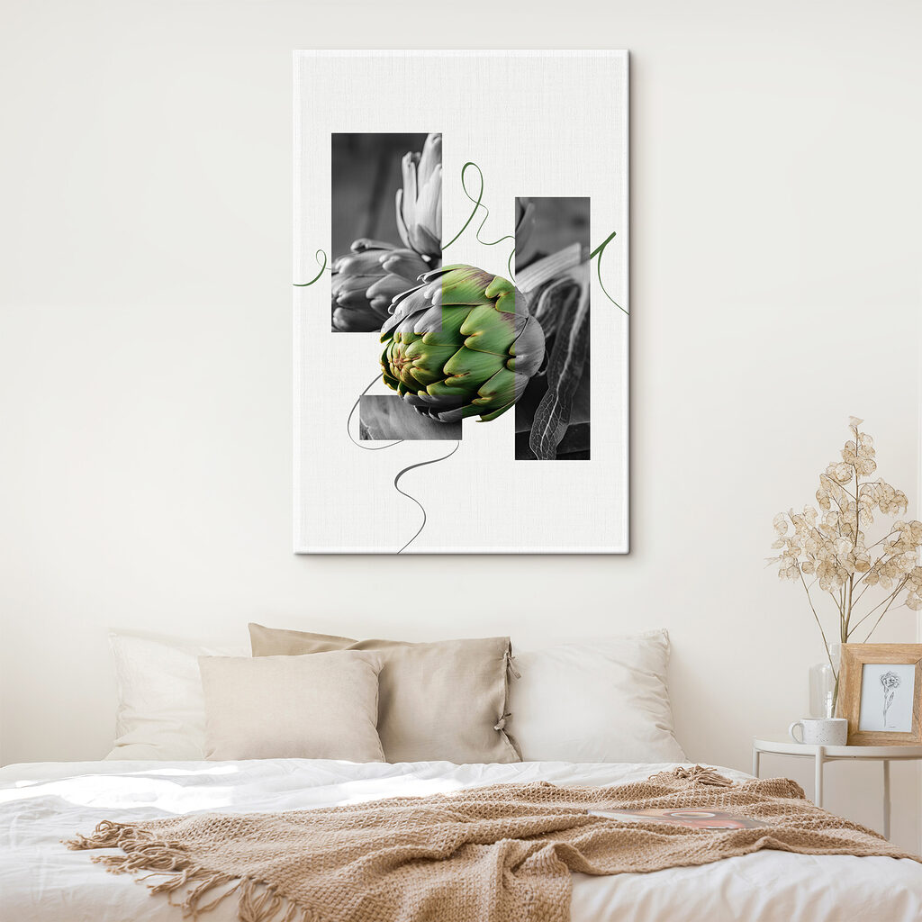 Artichokes on a table with a green background Artichokes on a table with a green background